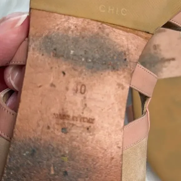 Balenciaga Pink Suede and Leather Gladiator Sandals - Picture 10 of 12